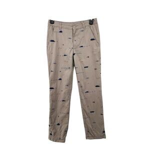 Hanna Andersson Size 140 US 10 Pants Embroidered Sea Ocean Octopus Ships Fish